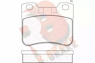 R BRAKE rb0788204 -  Комплект тормозных колодок, дисковый тормоз